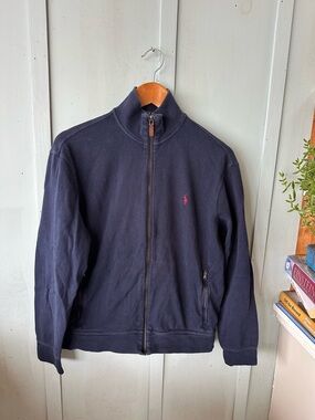 Polo by Ralph Lauren Estate Rib Navy Full-Zip Men's Sweater Jacket